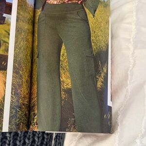 CAbi Chargo Olive Green Wide-Leg Pants